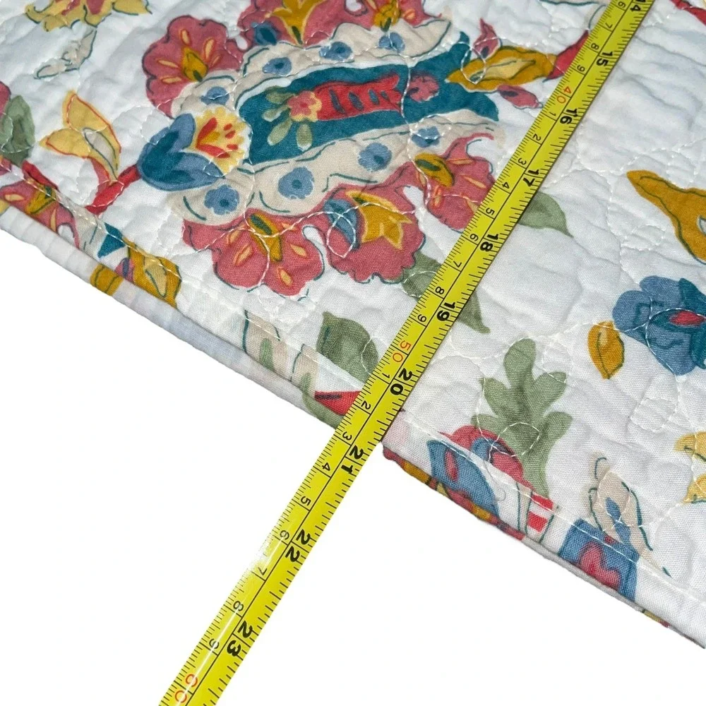Target @Home Quilted Floral Stripe Pillow‎ Shams Set of 4 Standard